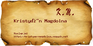 Kristyán Magdolna névjegykártya